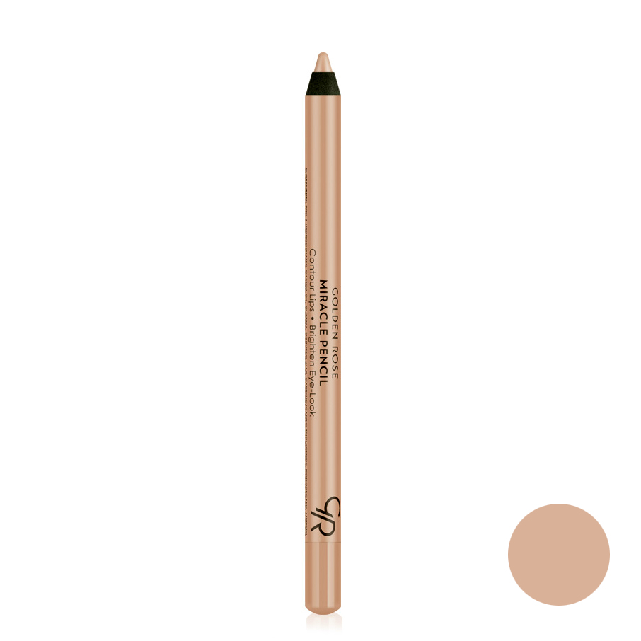 مداد محو کننده ابرو گلدن رز مدل miracle pencil مداد ابرو طلایی