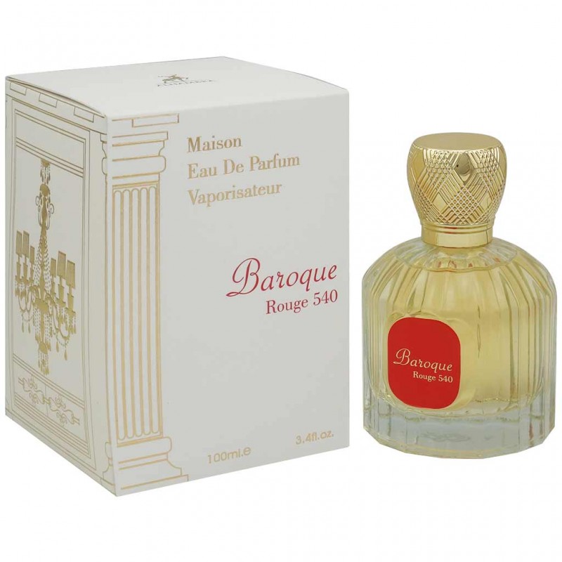 ادو پرفیوم الحمبرا مدل Baroque Rouge 540 حجم 100 میلی لیتر عطر و ادکلن مردانه و زنانه طلایی