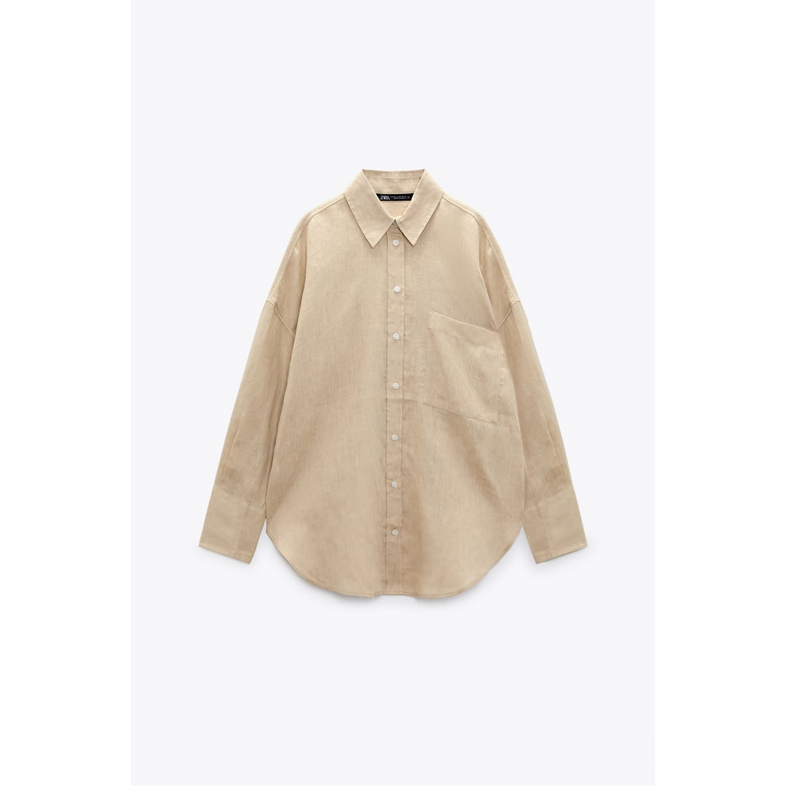 شومیز آستین بلند زنانه زارا مدل Beige-8372/036 شومیز زنانه طلایی