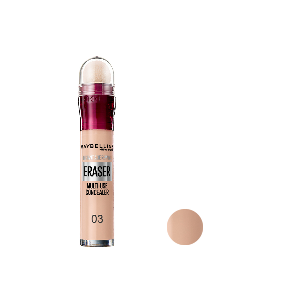 کانسیلر میبلین مدل Eraser شماره 03 کانسیلر طلایی