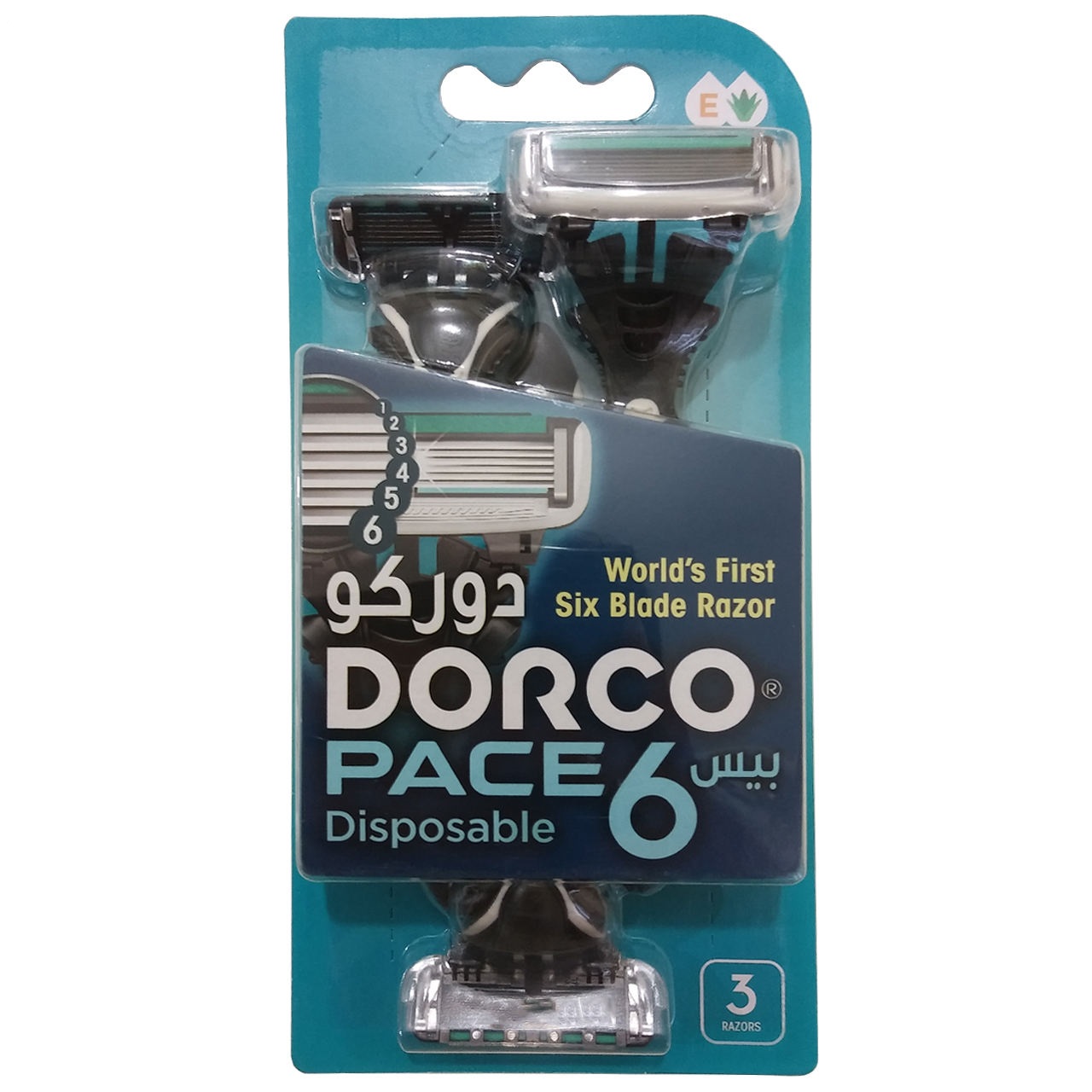 خودتراش دورکو مدل Pace 6 Disposable بسته 3 عددی تیغ و یدک اصلاح طلایی