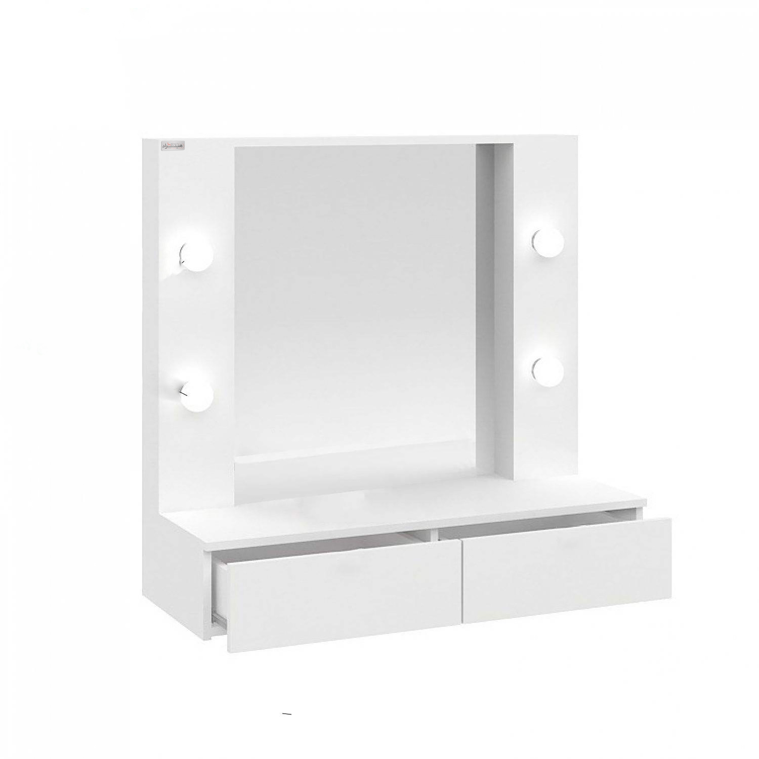 میز آرایش هیراد مدل U109-MDF میز و دراور طلایی