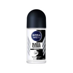 رول ضد تعریق مردانه نیوآ مدل Invisble Black and White حجم 50 میلی لیتر رول ضد تعریق طلایی