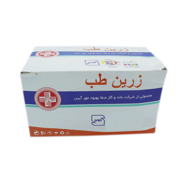 گاز استریل زرین طب مدل Z10 بسته 150 عددی باند و گاز طلایی