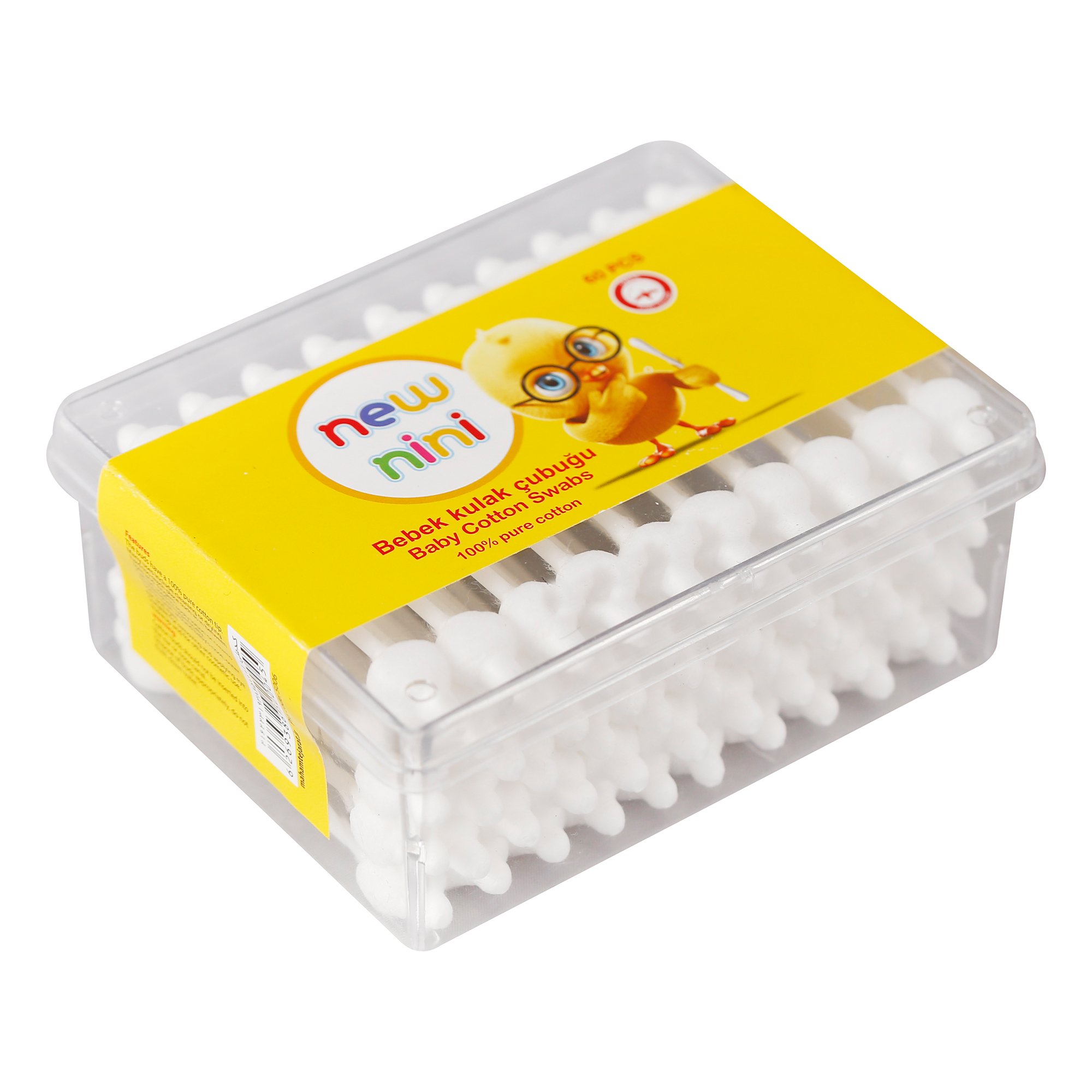 گوش پاک کن نیو نی نی مدل Bebek بسته 60 عددی گوش پاک کن طلایی