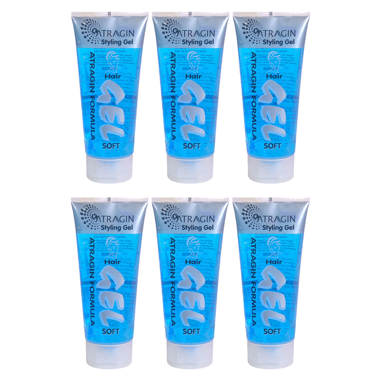 ژل مو عطر آگین مدل Soft حجم 200 میلی لیتر مجموعه 6 عددی ژل مو طلایی