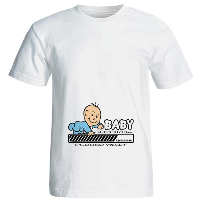 تی شرت بارداری طرح baby کد 3972 تی شرت و پولوشرت بارداری طلایی