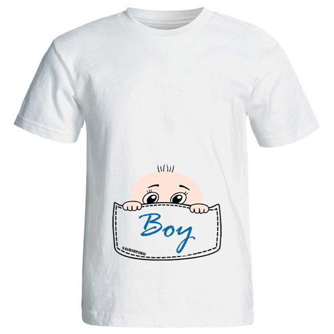 تی شرت بارداری طرح boy کد 3969 تی شرت و پولوشرت بارداری طلایی
