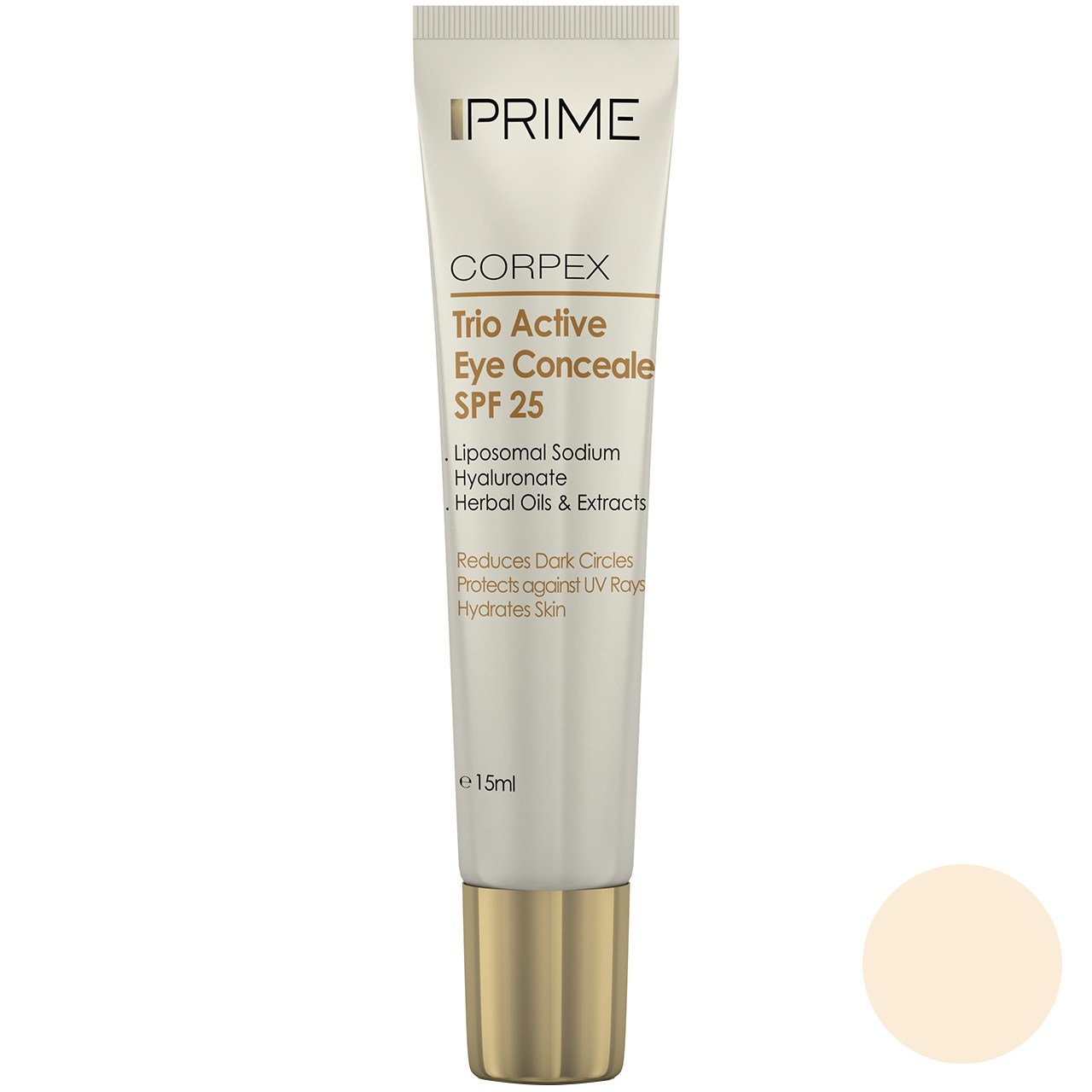 کانسیلر پریم مدل Corpex Trio Active SPF 25 حجم 15 میلی لیتر کانسیلر طلایی