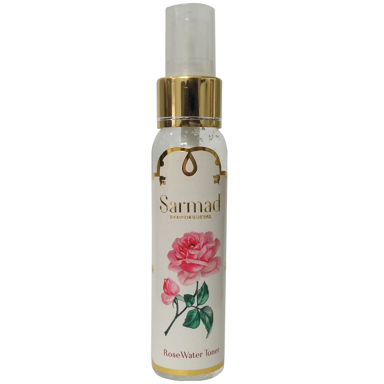 تونر پاک کننده صورت سرمد مدل ROSE WATER حجم 60 میلی لیتر تونر طلایی