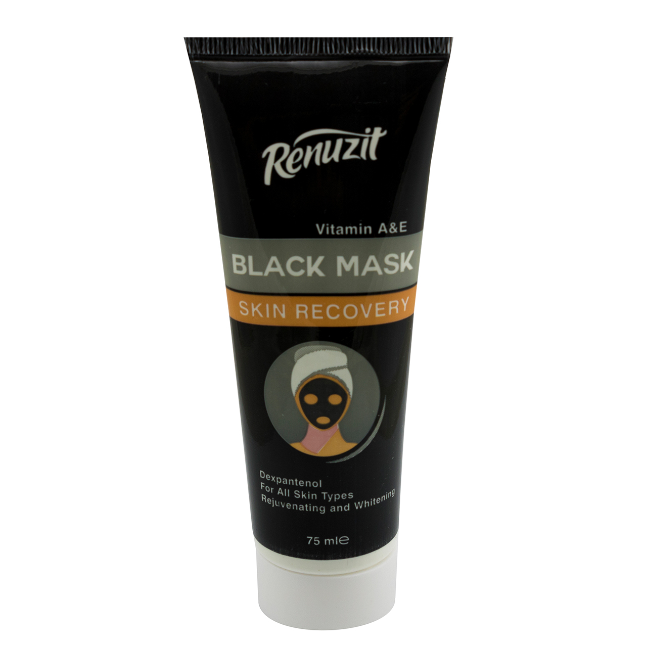 ماسک صورت رینو زیت مدل Black mask carbon active حجم 75 میلی لیتر ماسک صورت و بدن طلایی