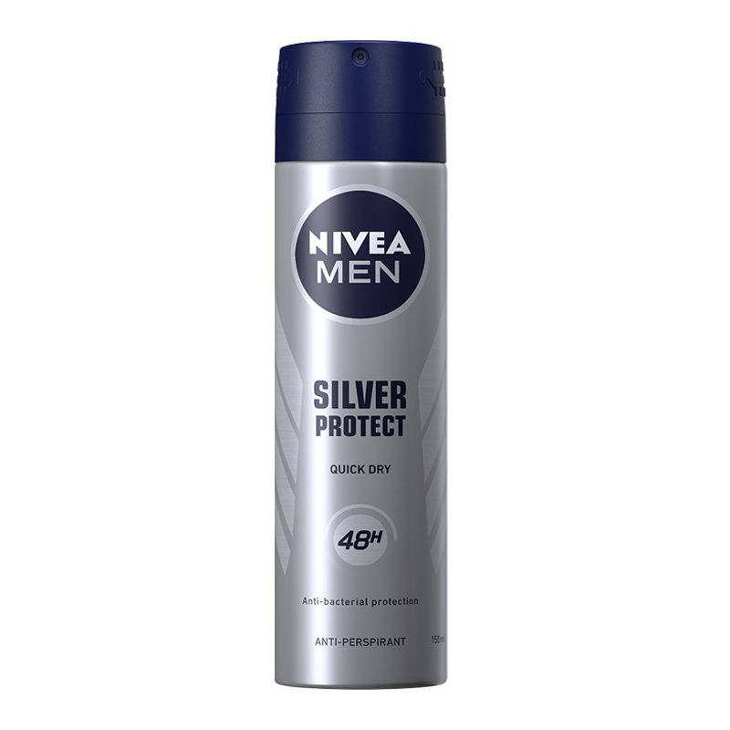 اسپری مردانه نیوآ مدل Silver Protect حجم 150 میلی لیتر اسپری ضد تعریق طلایی