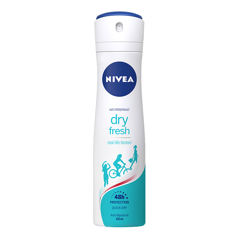 اسپری ضد تعریق زنانه نیوآ مدل Dry Fresh حجم 150 میلی لیتر اسپری ضد تعریق طلایی