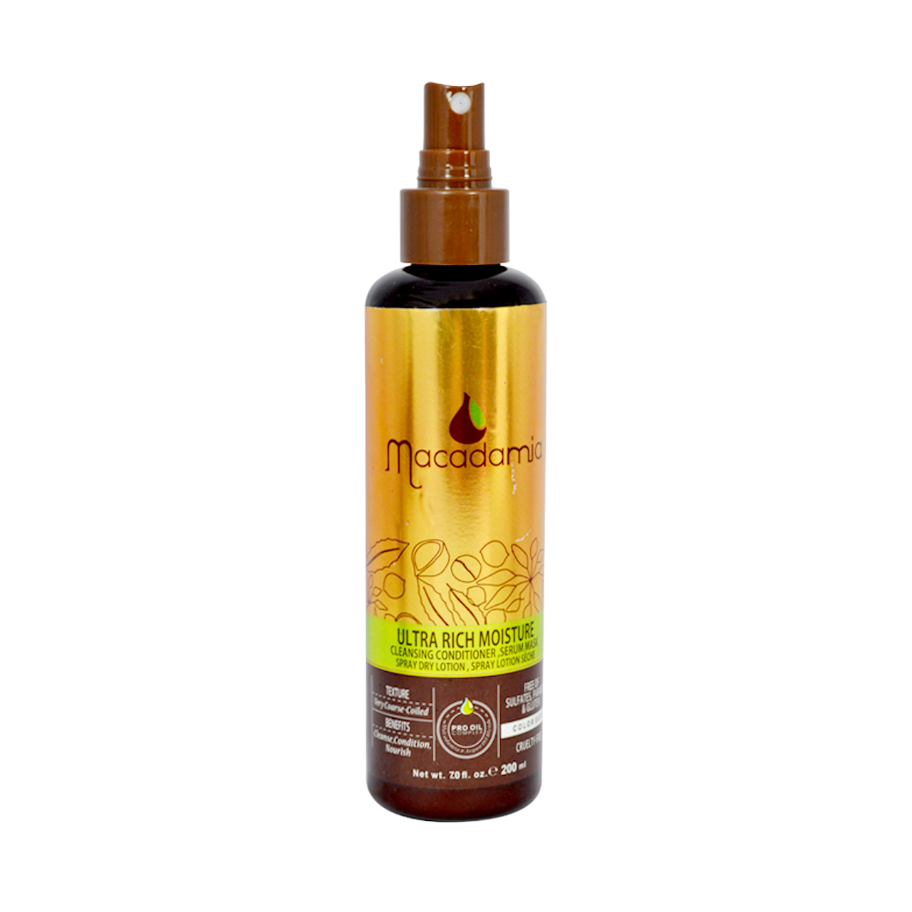 لوسیون مو ماکادامیا مدل ULTRA RICH MOISTURE حجم 200 میلی لیتر لوسیون مو طلایی