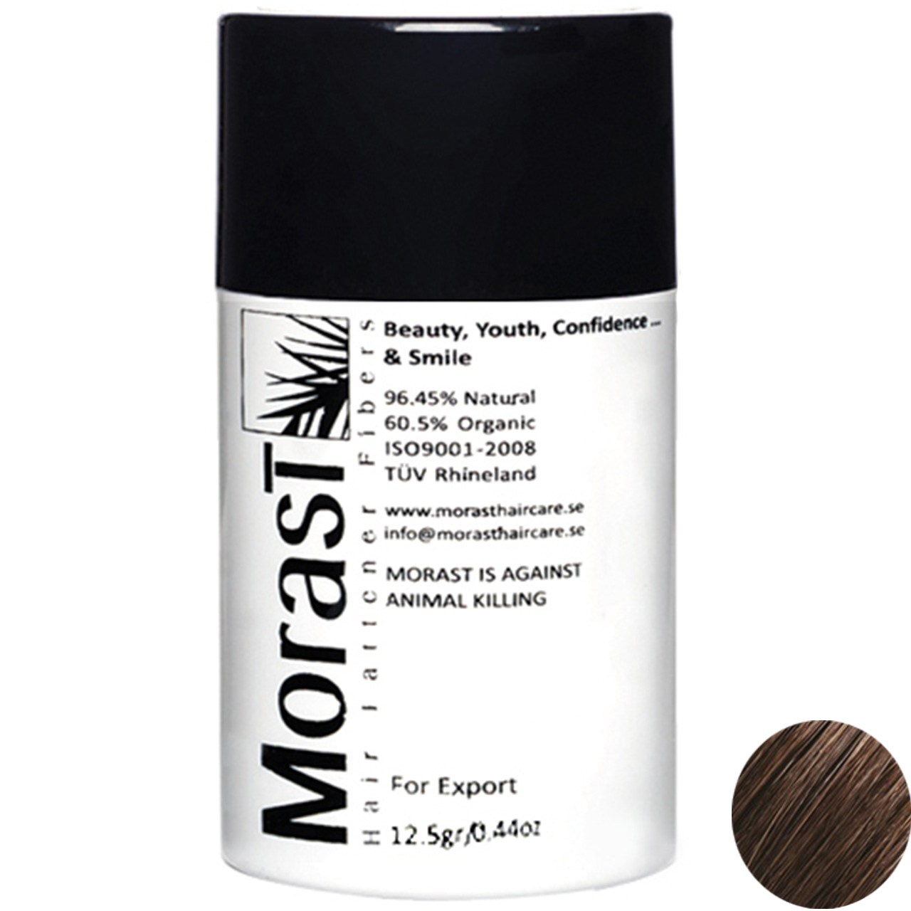 پودر پرپشت کننده مو مورست مدل Medium Brown وزن 12.5 گرم رنگ قهوه ای متوسط پرپشت کننده مو طلایی