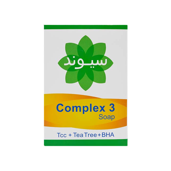 صابون ضد جوش سیوند مدل Complex3 وزن 90 گرم صابون ضد باکتری طلایی