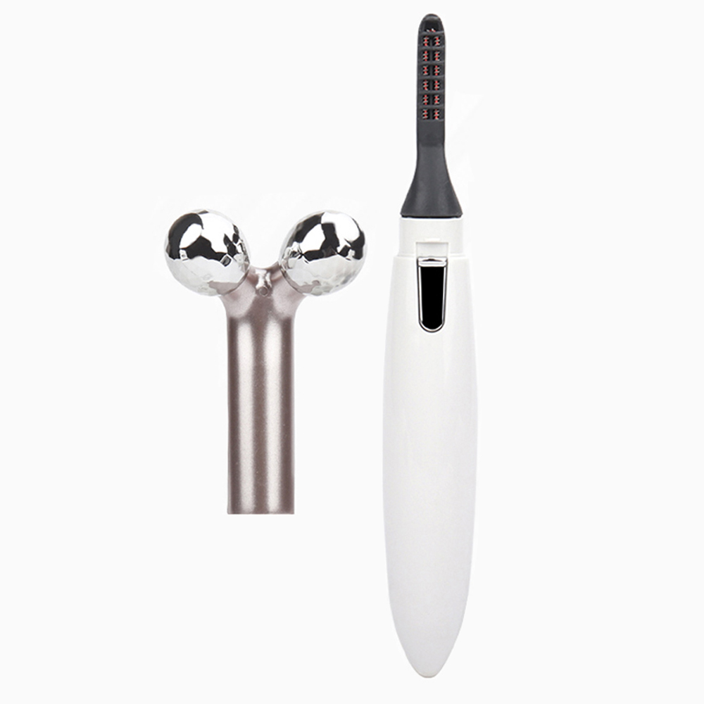 فرمژه برقی مدل 2IN1 برس ها و تجهیزات آرایشی چشم و ابرو طلایی