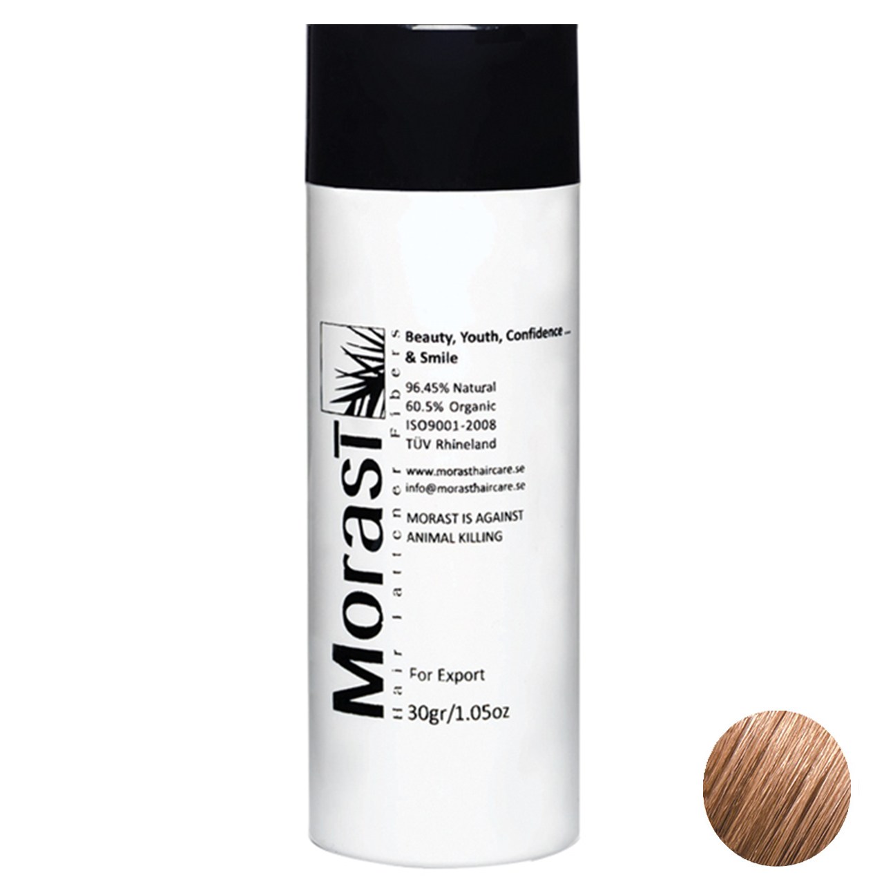 پودر پرپشت کننده موی مورست مدل Light Brown مقدار 30 گرم پرپشت کننده مو طلایی