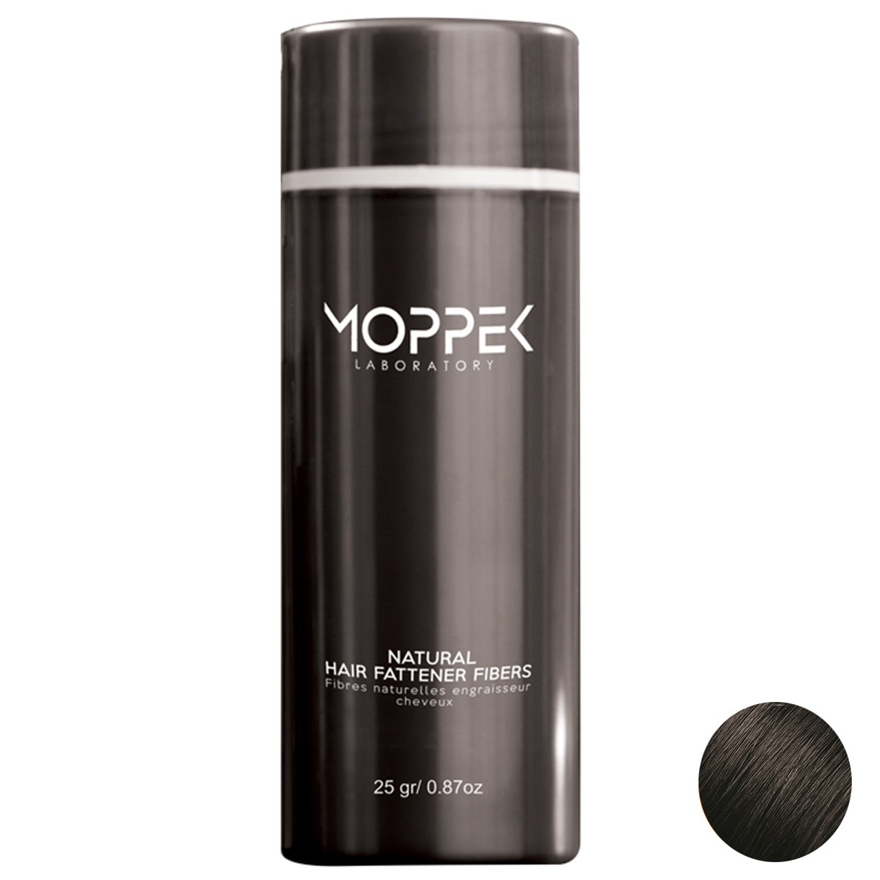 پودر پرپشت کننده مو موپک مدل Black وزن 25 گرم رنگ مشکی پرپشت کننده مو طلایی