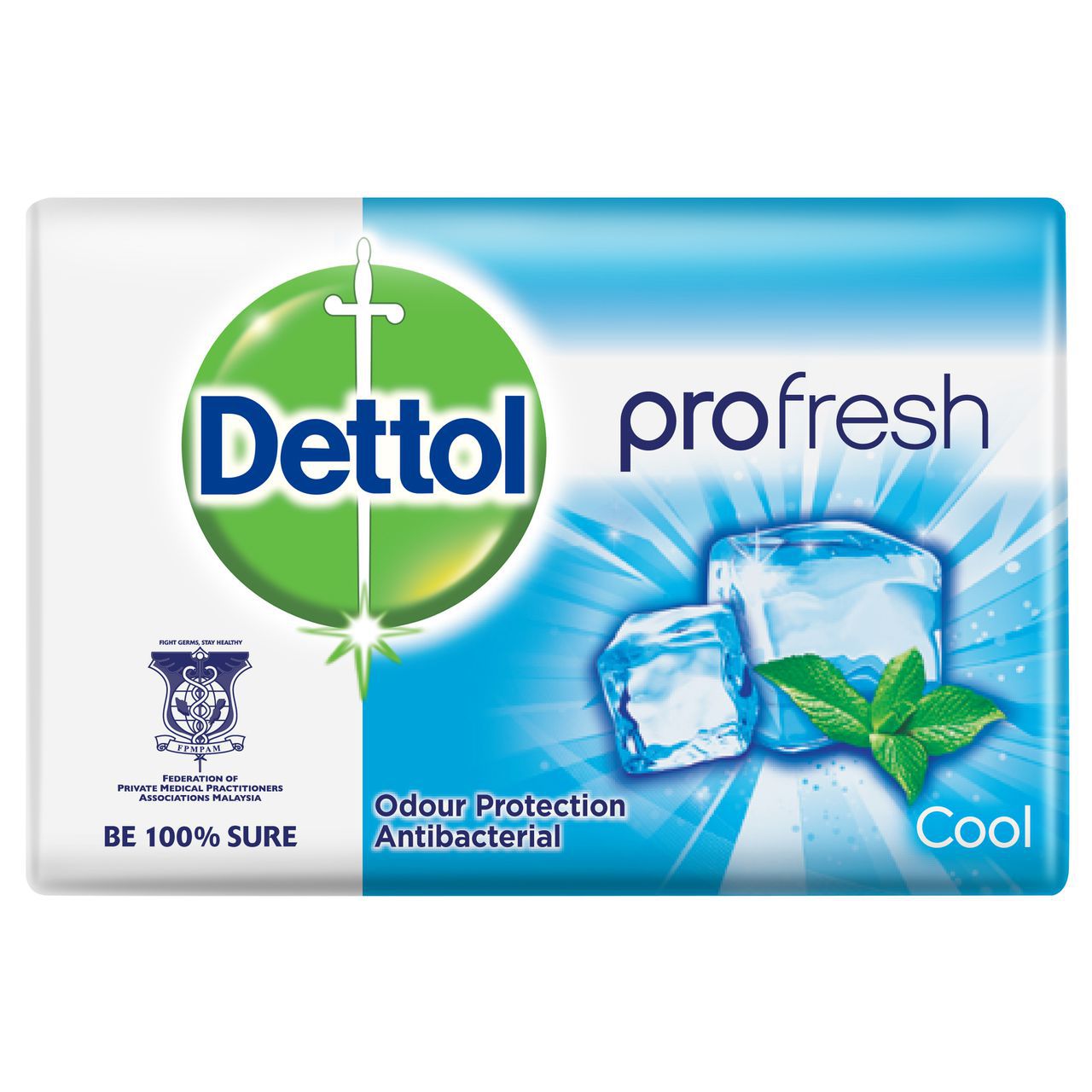 صابون ضد باکتری دتول مدل Profresh cool وزن 105 گرم صابون ضد باکتری طلایی