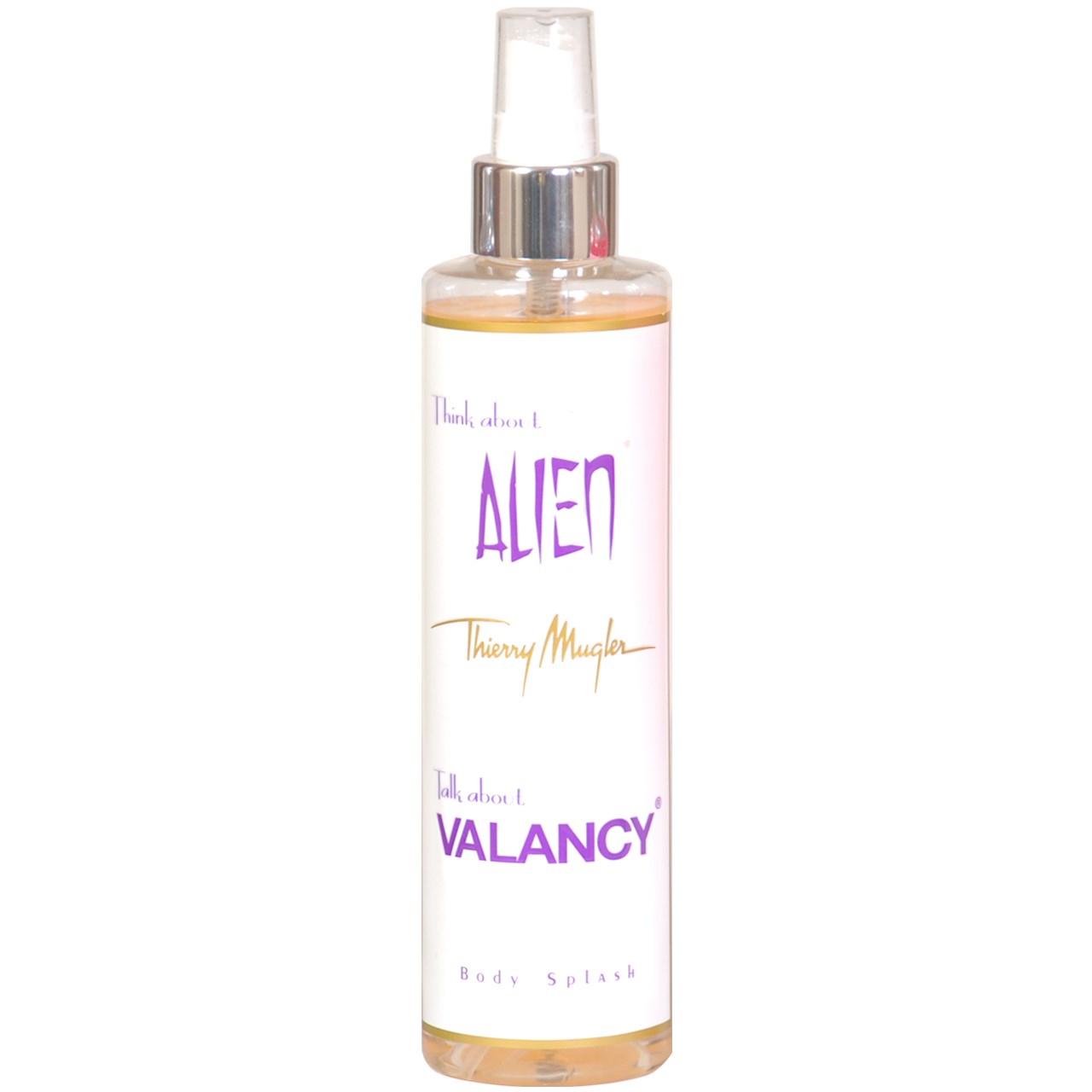 اسپری خوش بو کننده بدن و ضدتعریق زنانه والانسی مدل Thierry Mugler Alien حجم 250 میلی لیتر اسپری ضد تعریق طلایی