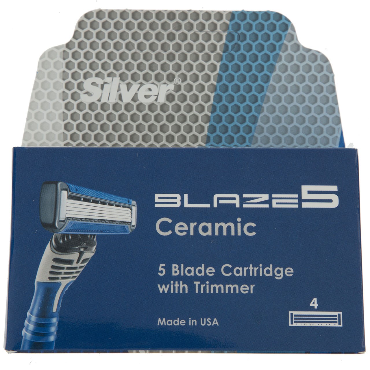 تیغ یدک سیلور مدل Blaze 5 بسته 4 عددی تیغ و یدک اصلاح طلایی