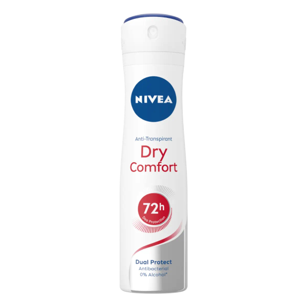 اسپری ضد تعریق زنانه نیوآ مدل Dry Comfort 72H حجم 150 میلی لیتر اسپری ضد تعریق طلایی