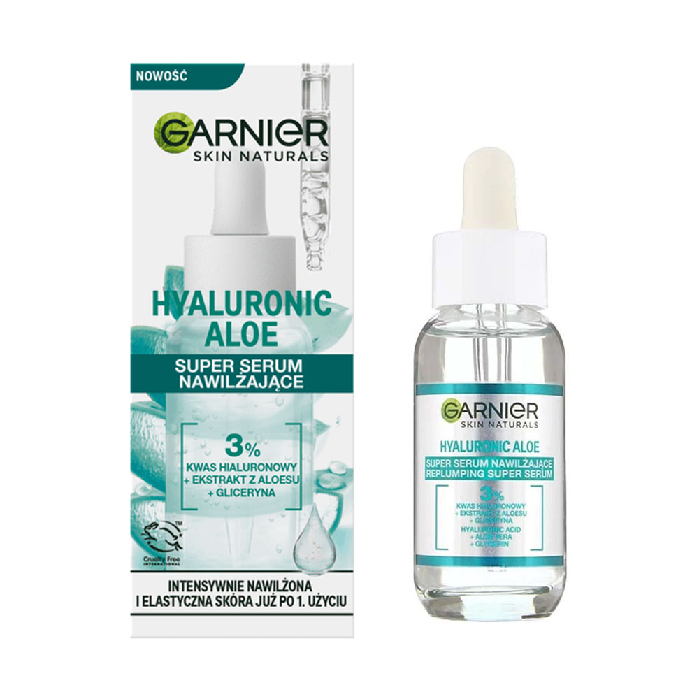 سرم پوست صورت گارنیه مدل Hyaluronic Aloe حجم 30 میلی لیتر سرم پوست طلایی