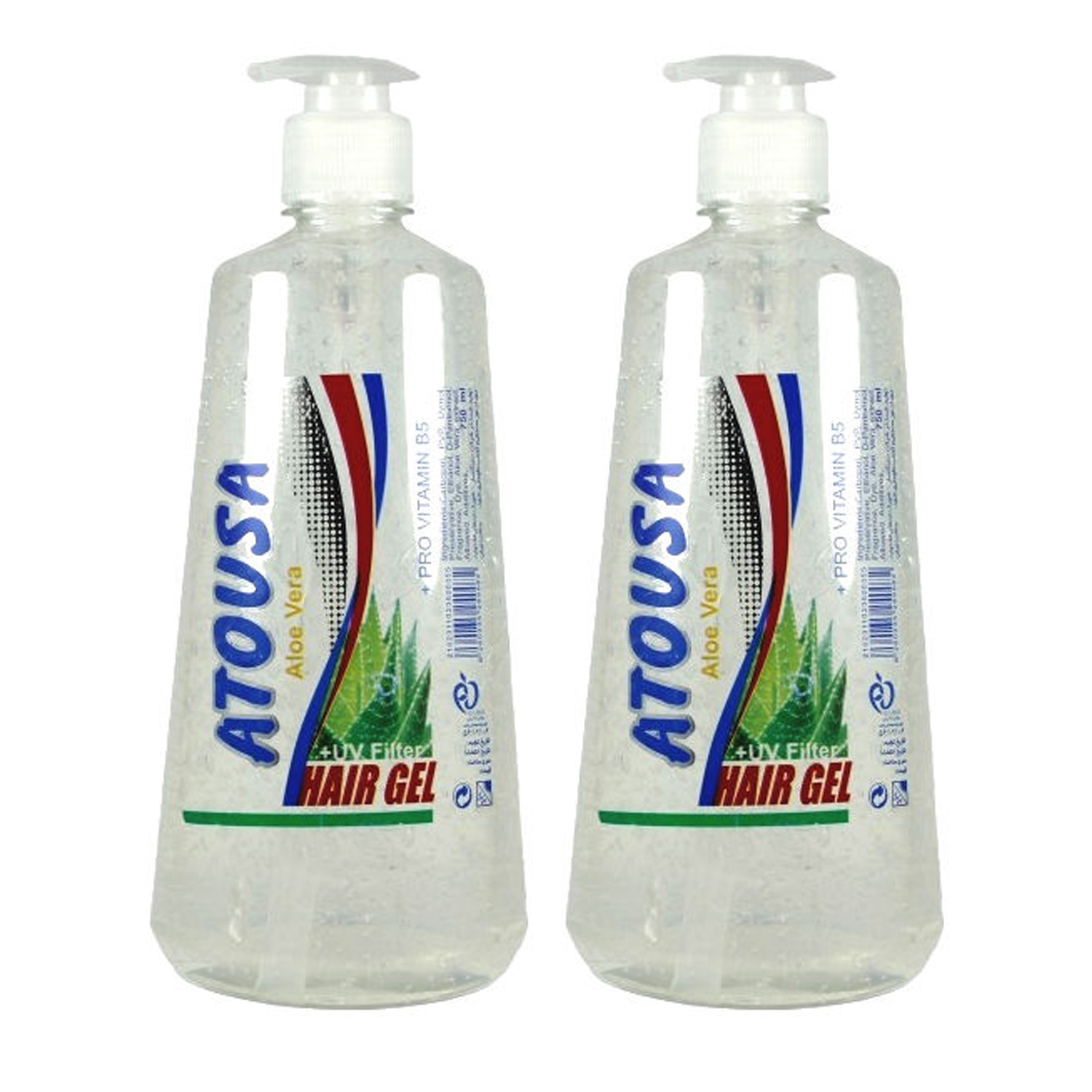 ژل مو آتوسا مدل 1510 حجم 750 میلی لیتر مجموعه 2 عددی ژل مو طلایی