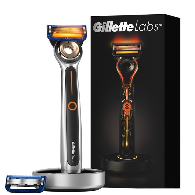 خودتراش ژیلت مدل Labs Heated Razor به همراه تیغ یدک تیغ و یدک اصلاح طلایی