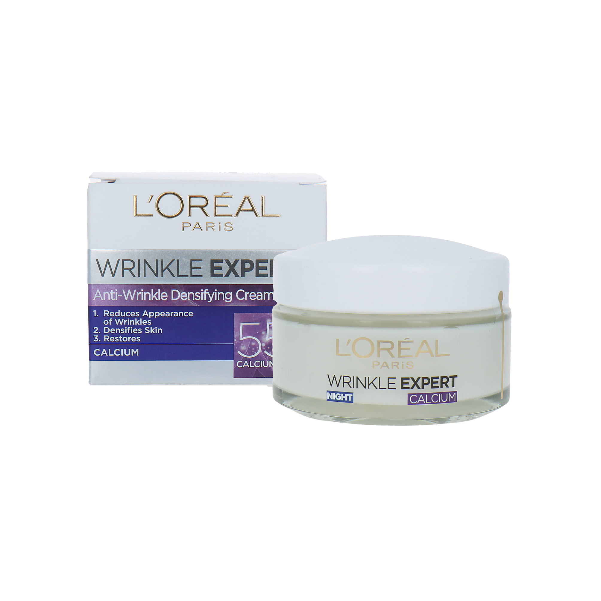 کرم ضد چروک شب لورآل مدل Expert +55 حجم 50 میلی لیتر کرم ضد چروک طلایی