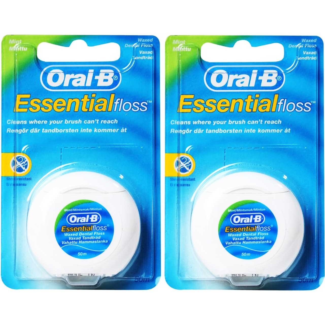 نخ دندان اورال-بی مدل ESSENTIAL FLOSS – UK بسته 2 عددی نخ دندان طلایی