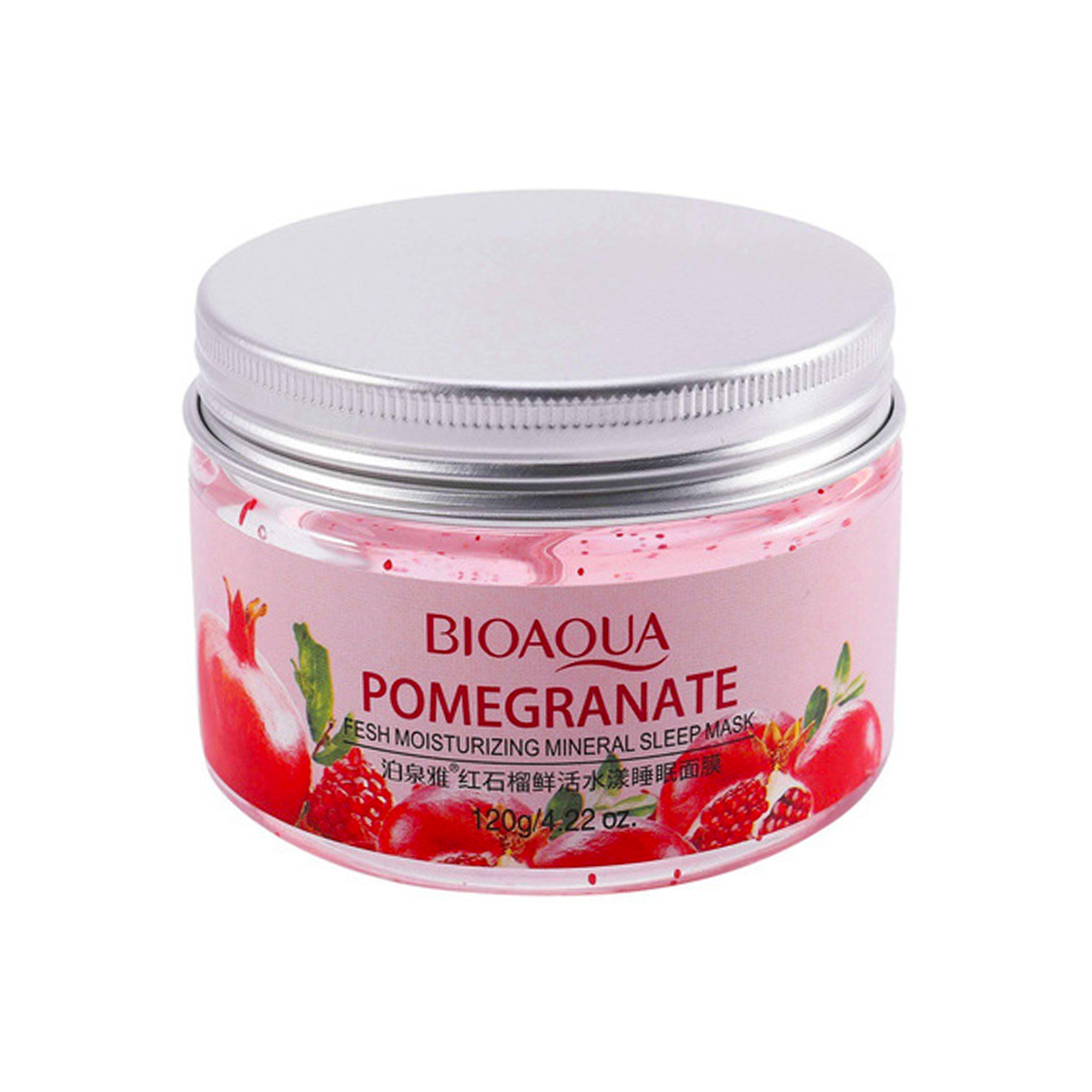 ماسک صورت بایو آکوا مدل pomegranate حجم 120 میلی لیتر لوازم اصلاح مو طلایی