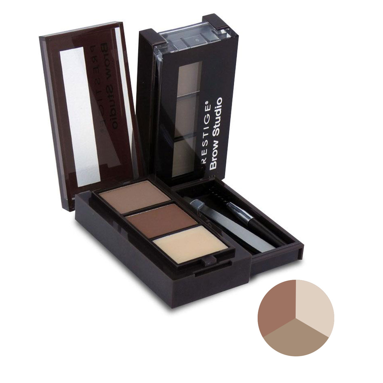 پک سایه و بازسازی ابروی پرستیژ مدل Brow Studio شماره BPS-02 سایه ابرو طلایی