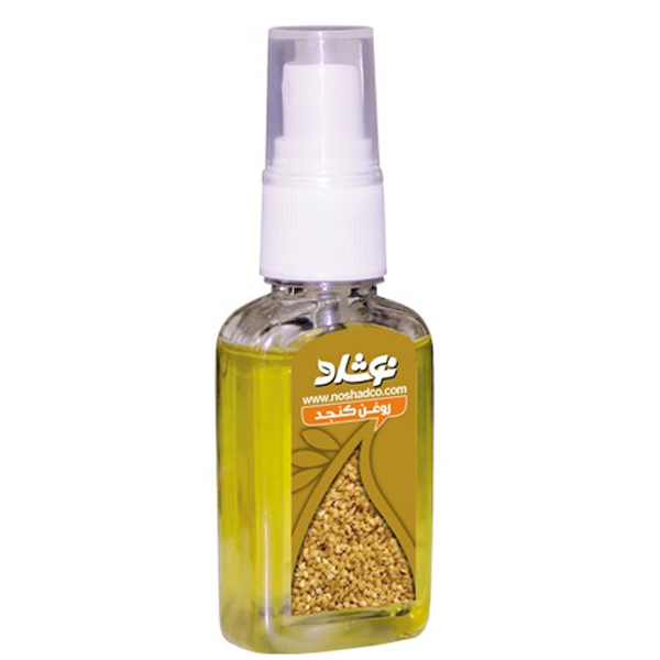 روغن کنجد نوشاد بسته 2 عددی مدل Seasame Oil حجم 74 میلی لیتر روغن صورت طلایی