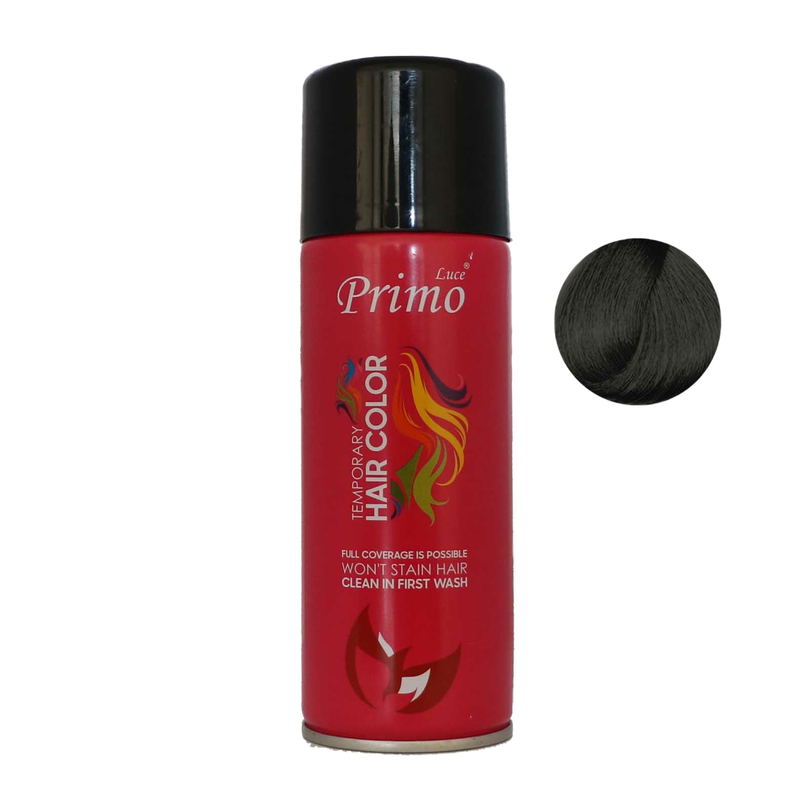 اسپری رنگ مو پریمو لوسی مدل 04 حجم 150 میلی لیتر رنگ مشکی کرم، شامپو و اسپری رنگ مو طلایی