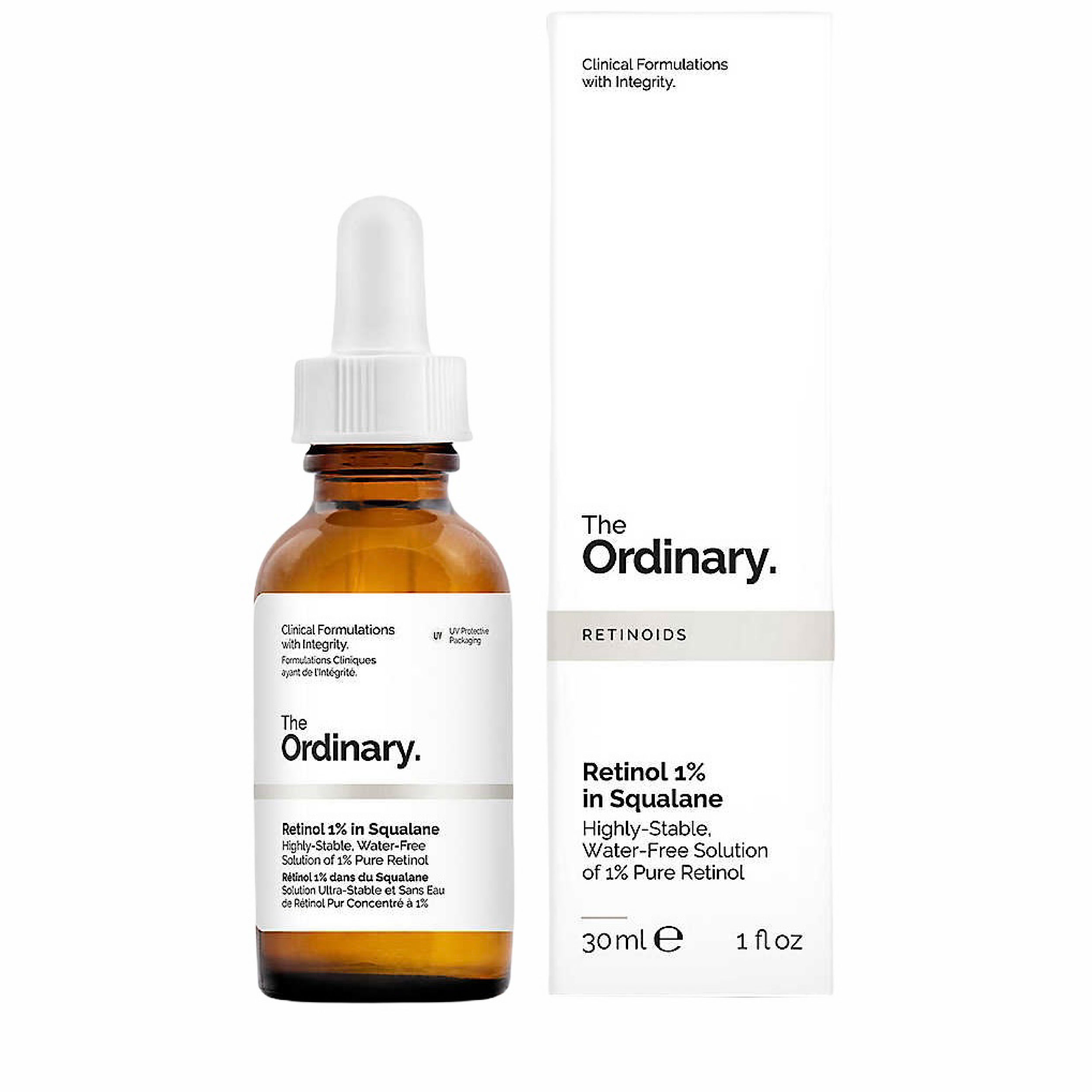 سرم ضدچروک دی اوردینری مدل Retinol 1% in Squalane حجم 30 میلی لیتر سرم پوست طلایی