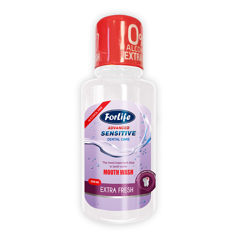 دهان شویه فورلایف مدل SENSITIVE حجم 330 میلی لیتر دهان شویه طلایی