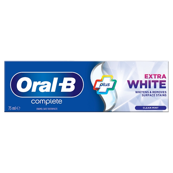 خمیر دندان اورال-بی مدل plus extra white new حجم 75 میلی لیتر خمیر دندان طلایی