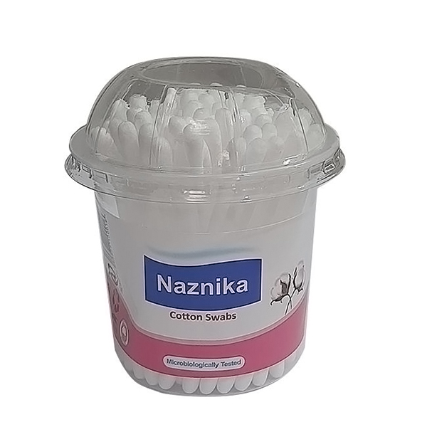 گوش پاک کن نازنیکا کد 20 بسته 200 عددی گوش پاک کن طلایی