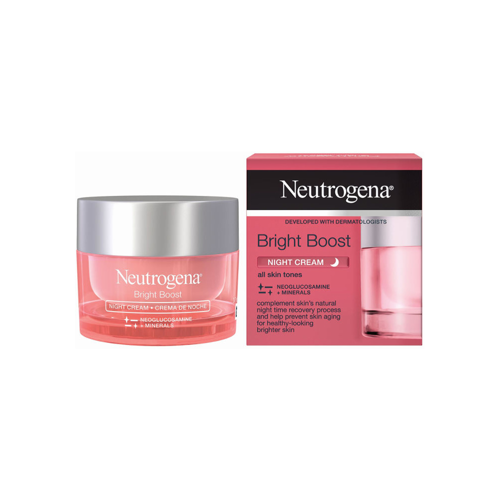 کرم ضد چروک شب نوتروژینا مدل Bright Boost حجم 50 میلی لیتر کرم ضد چروک طلایی