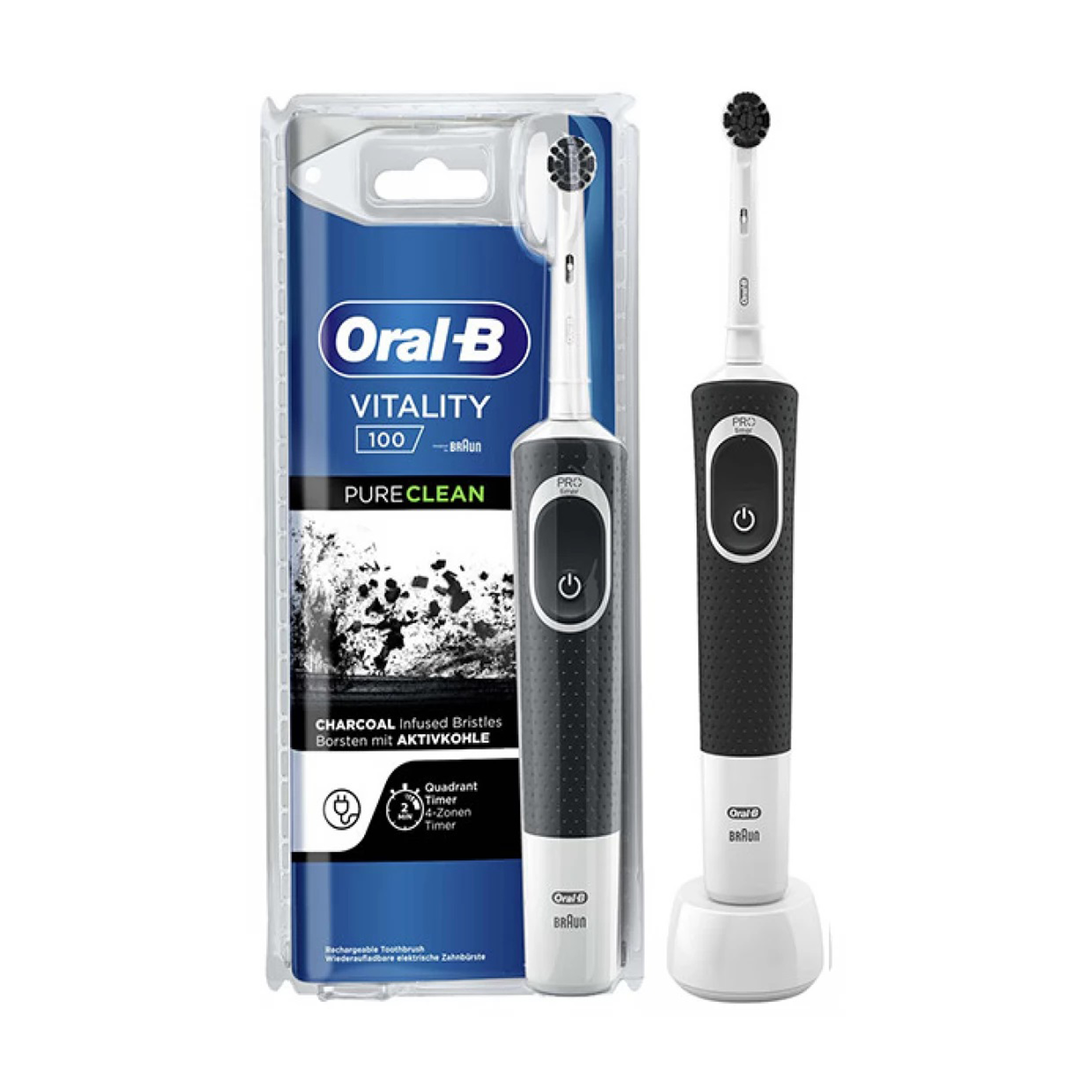 مسواک برقی اورال-بی مدل Vitality 100 Pure Clean مسواک برقی طلایی