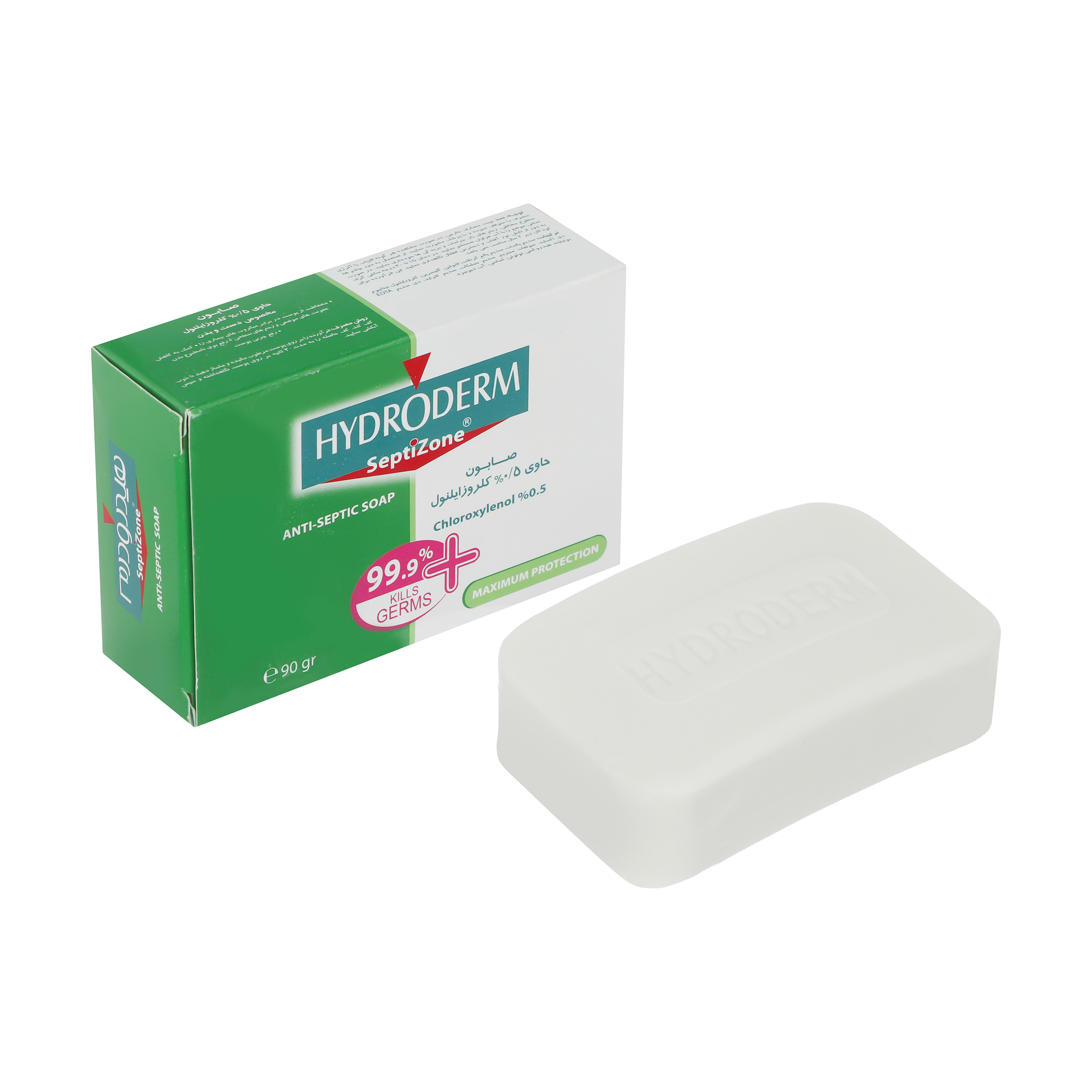 صابون شستشو هیدرودرم مدل Septizone وزن 90 گرم صابون شستشو طلایی