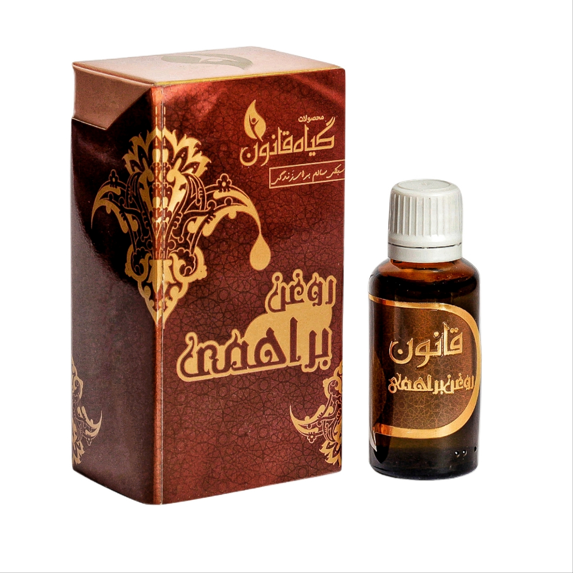 روغن مو گیاه قانون مدل براهمی حجم 30 میلی لیتر روغن مو طلایی