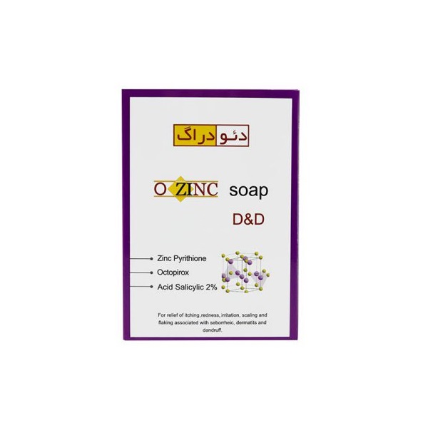 صابون ضد باکتری دئو دراگ مدل ozinc وزن 90 گرم صابون ضد باکتری طلایی