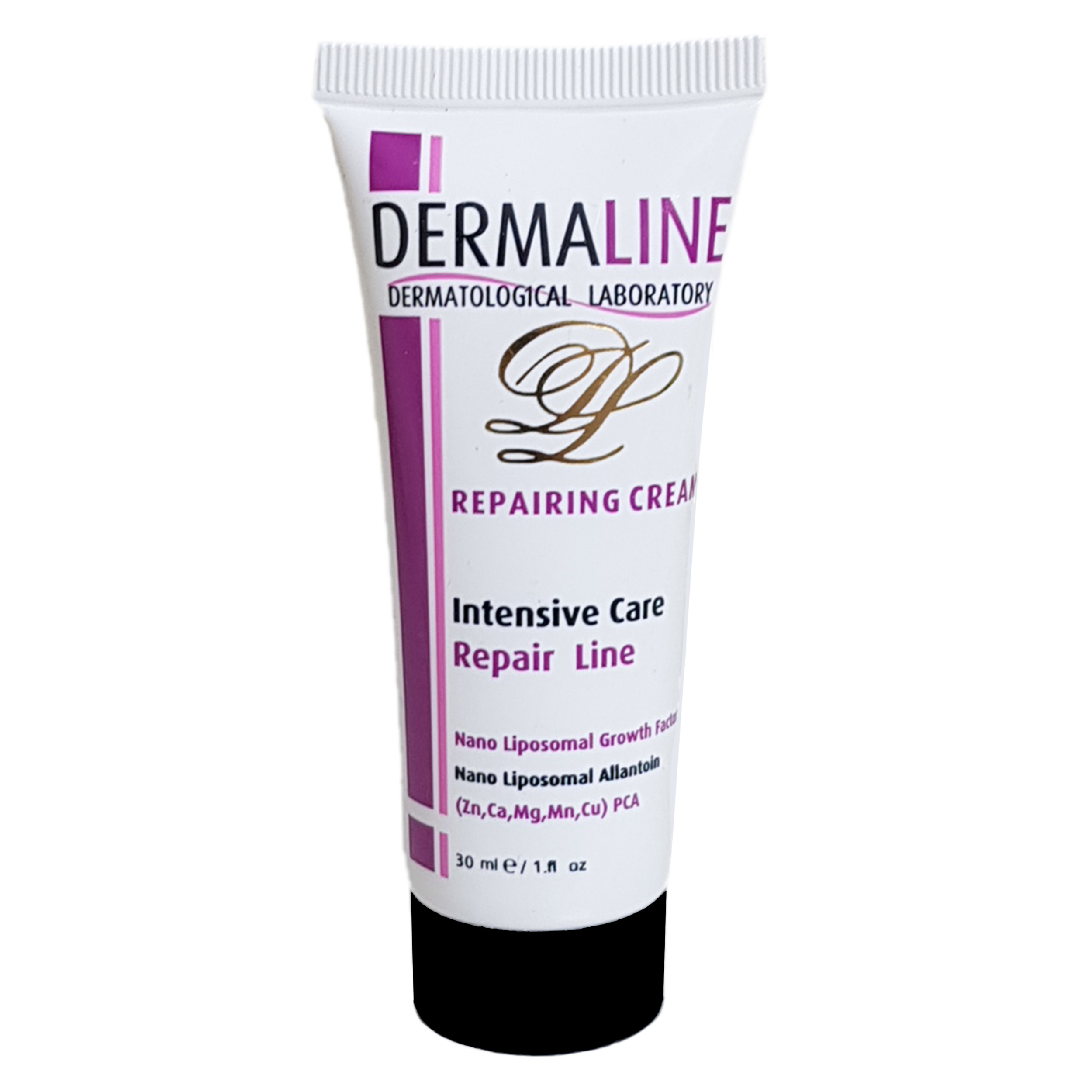 کرم ترمیم کننده درمالاین مدل REPAIR LINE حجم 30 میلی لیتر کرم و ژل ترمیم کننده طلایی