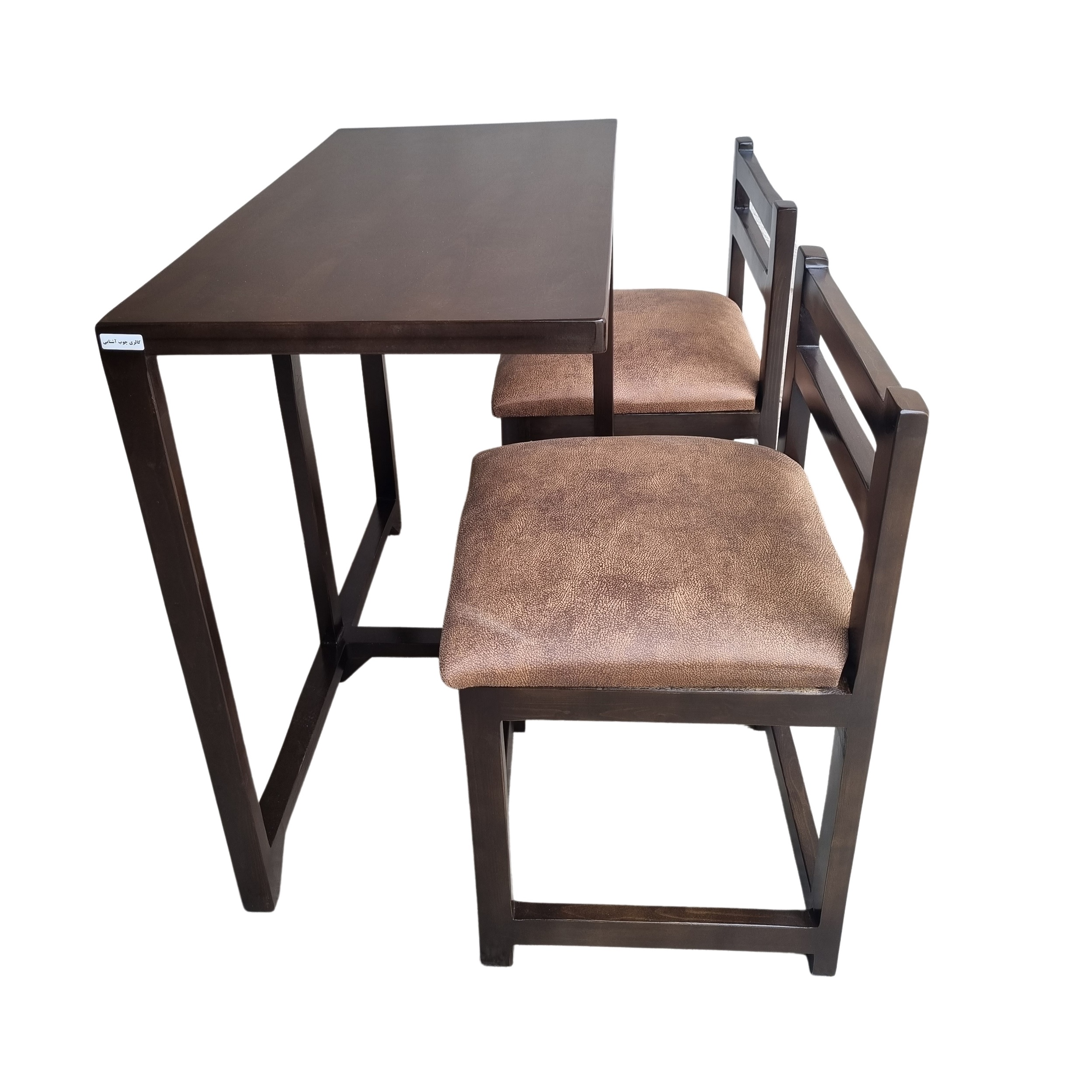 میز و صندلی ناهارخوری 2 نفره گالری چوب آشنایی مدل Ti-715 میز و صندلی ناهار خوری طلایی