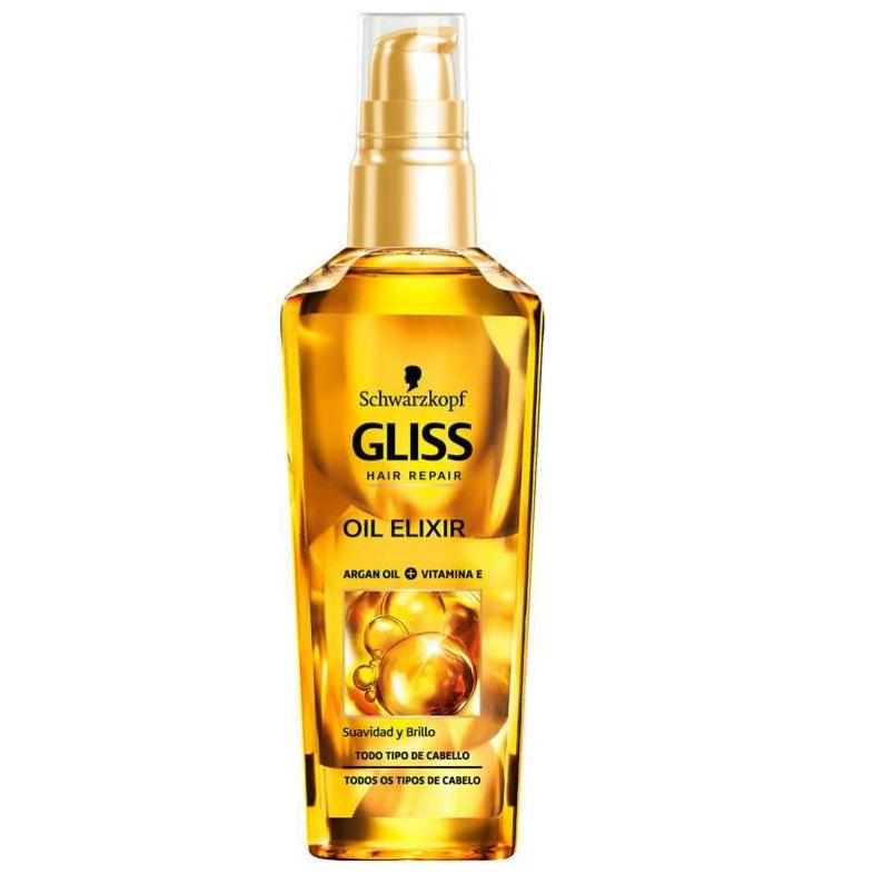 روغن مو گلیس مدل Oil Elixir حجم 75 میلی لیتر روغن مو طلایی