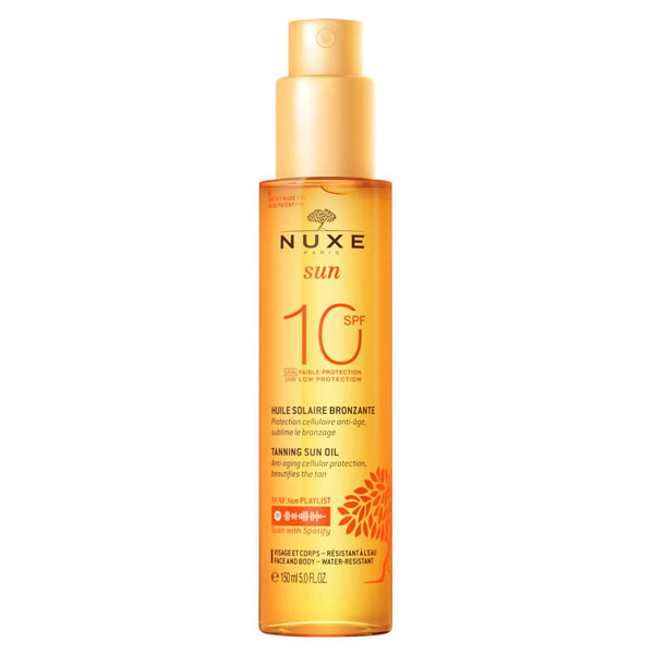روغن برنزه کننده نوکس مدل Huile Solaire 10 حجم 150 میلی لیتر روغن آفتاب طلایی