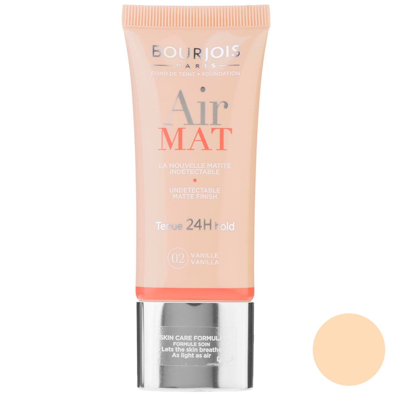 کرم پودر بورژ‌وآ سری Air Mat مدل Vanilla 02 حجم 30 میلی لیتر کرم پودر طلایی